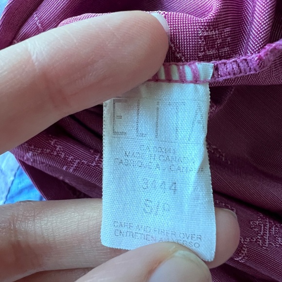 Vintage Elita Soft Purple Floral Pattern Feminine Spaghetti Strap Cami Small - Picture 4 of 9